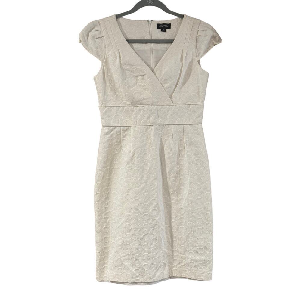 Tahari Arthur S. Levine White Textured Dress – Size 8